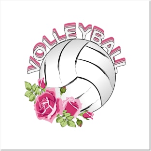 Floral Volleyball Posters and Art